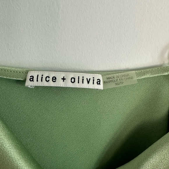 Alice + Olivia Cowl Neck Tank with Chains in Seafoam - Picture 4 of 11